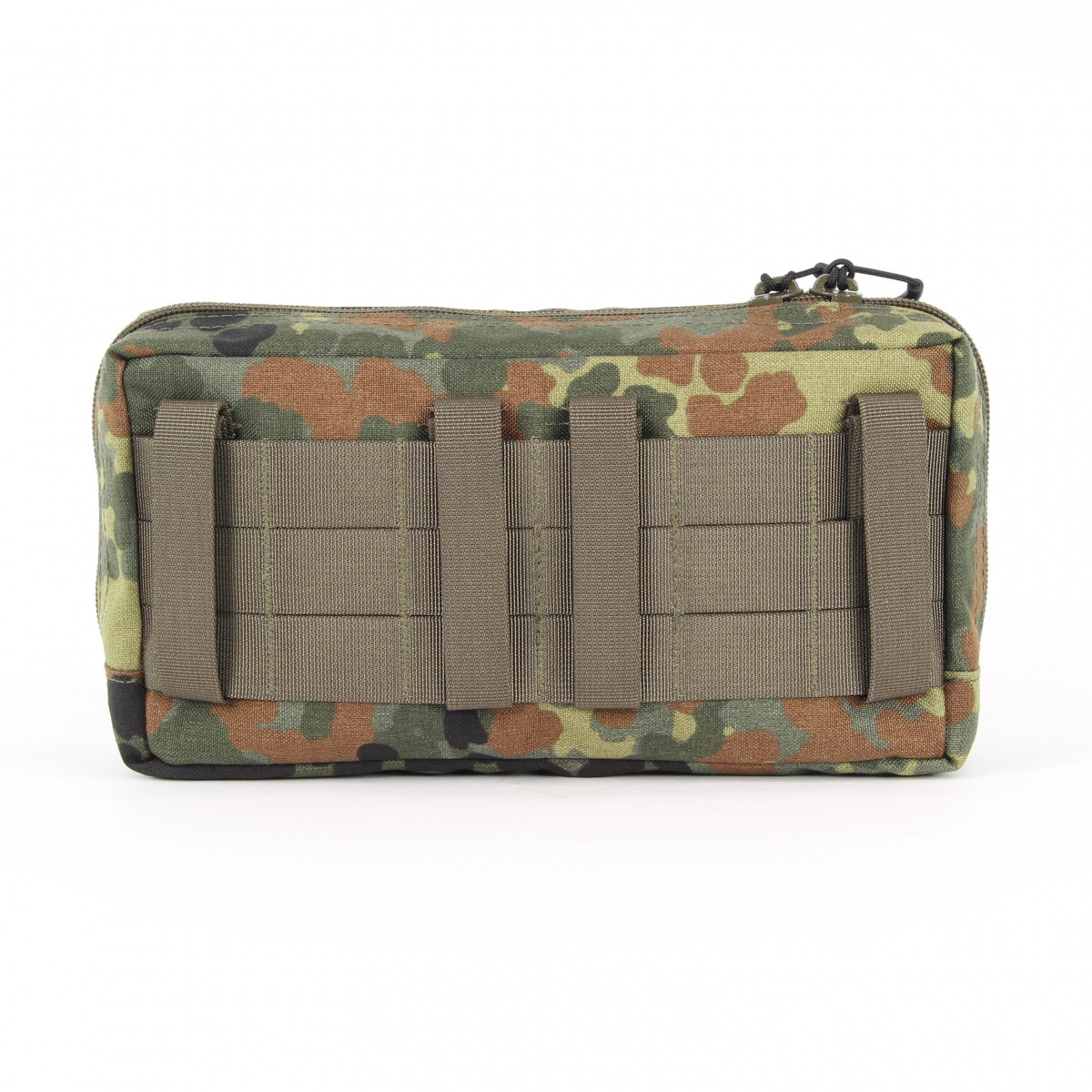 Horizontal multi-purpose pouch in camouflage