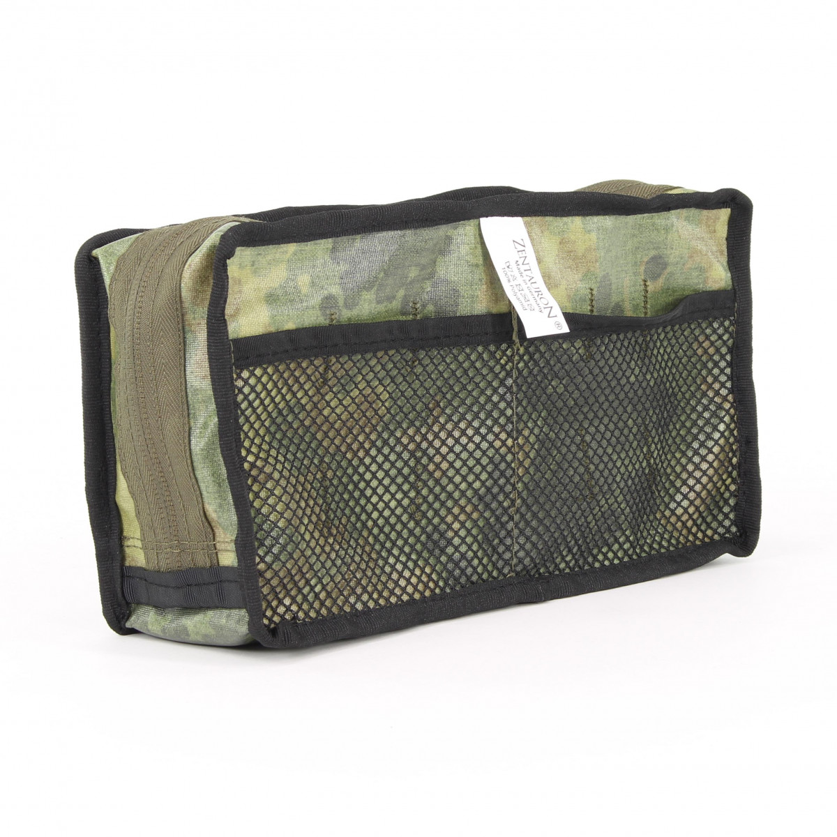 Horizontal multi-purpose pouch in camouflage