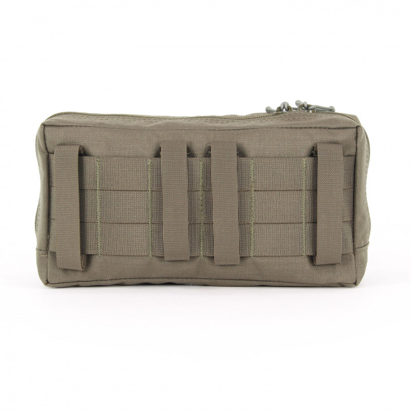 Horizontal multi-purpose bag in stone gray-olive