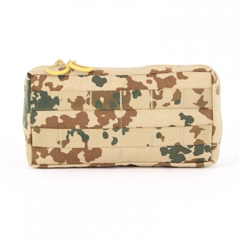 Horizontal multi-purpose pouch in tropical camouflage