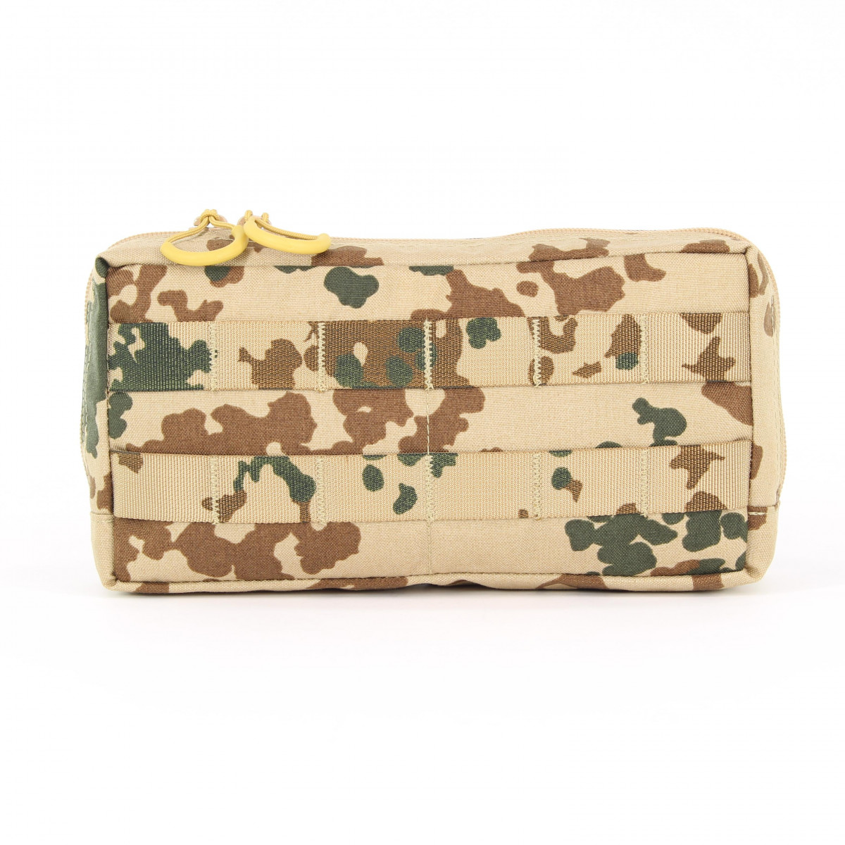 Horizontal multi-purpose pouch in tropical camouflage