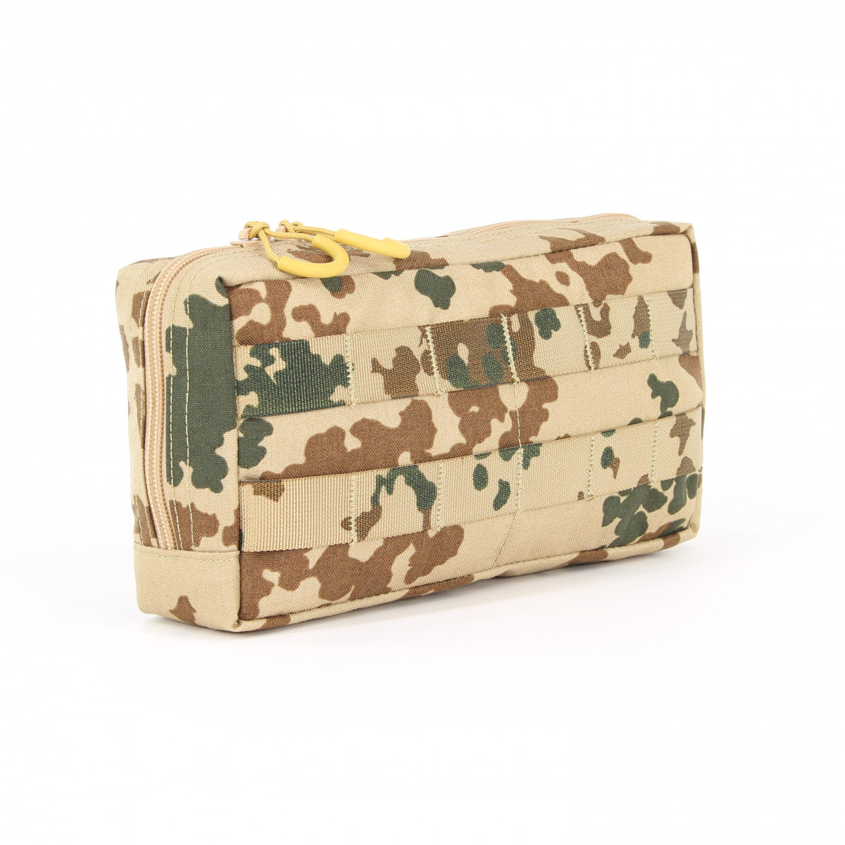 Horizontal multi-purpose pouch in tropical camouflage