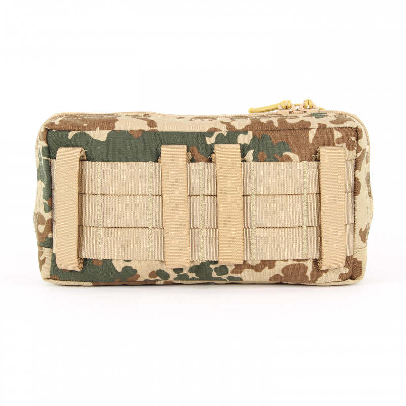 Horizontal multi-purpose pouch in tropical camouflage