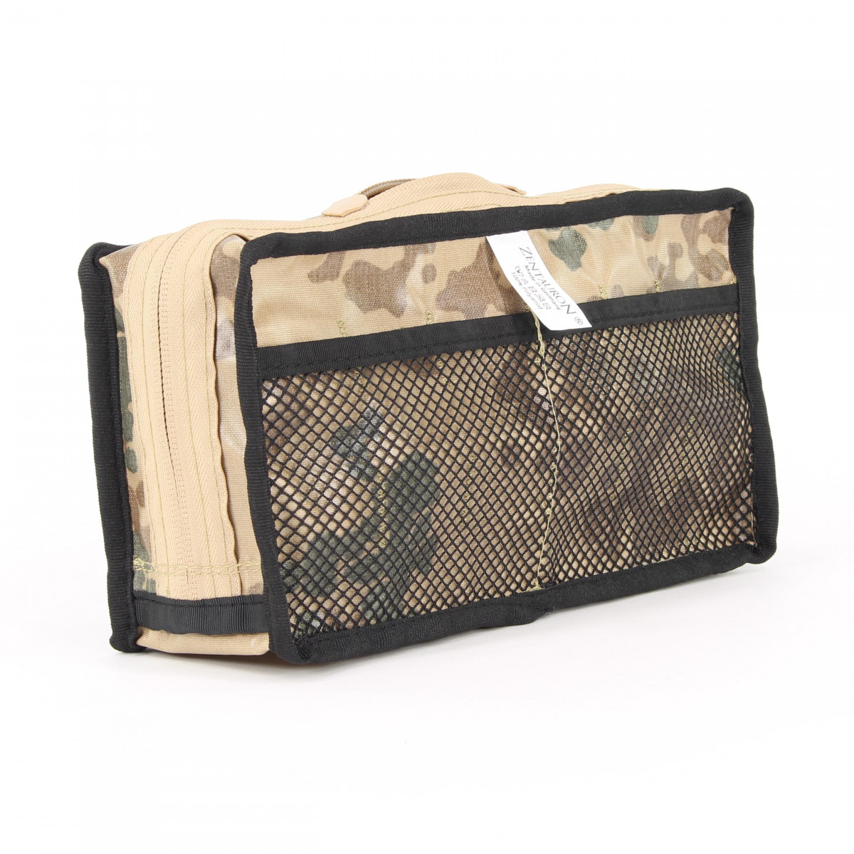 Horizontal multi-purpose pouch in tropical camouflage