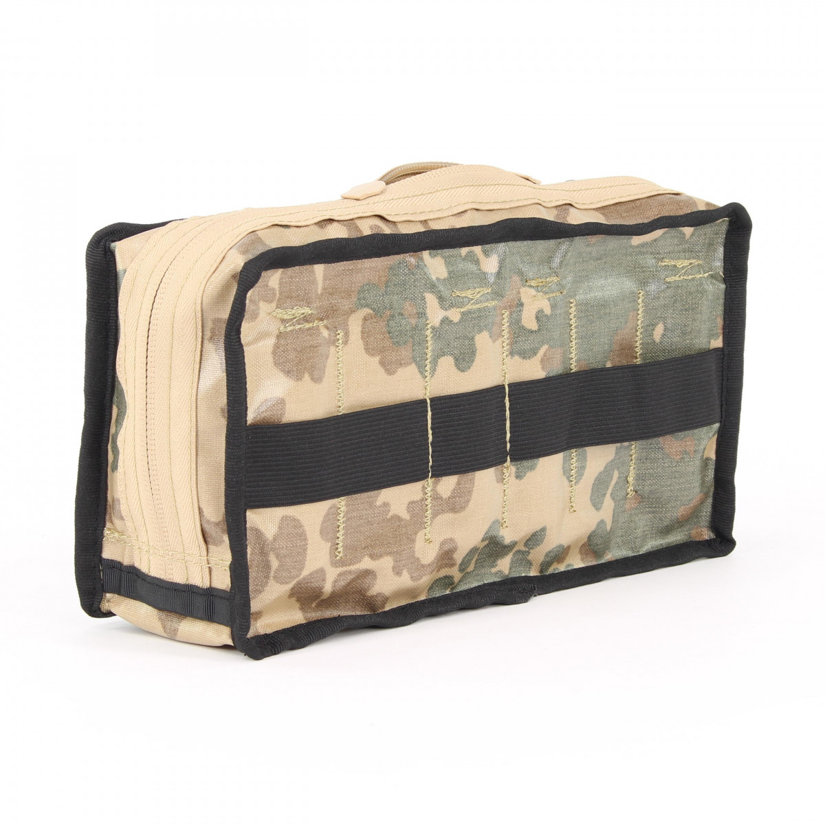 Horizontal multi-purpose pouch in tropical camouflage